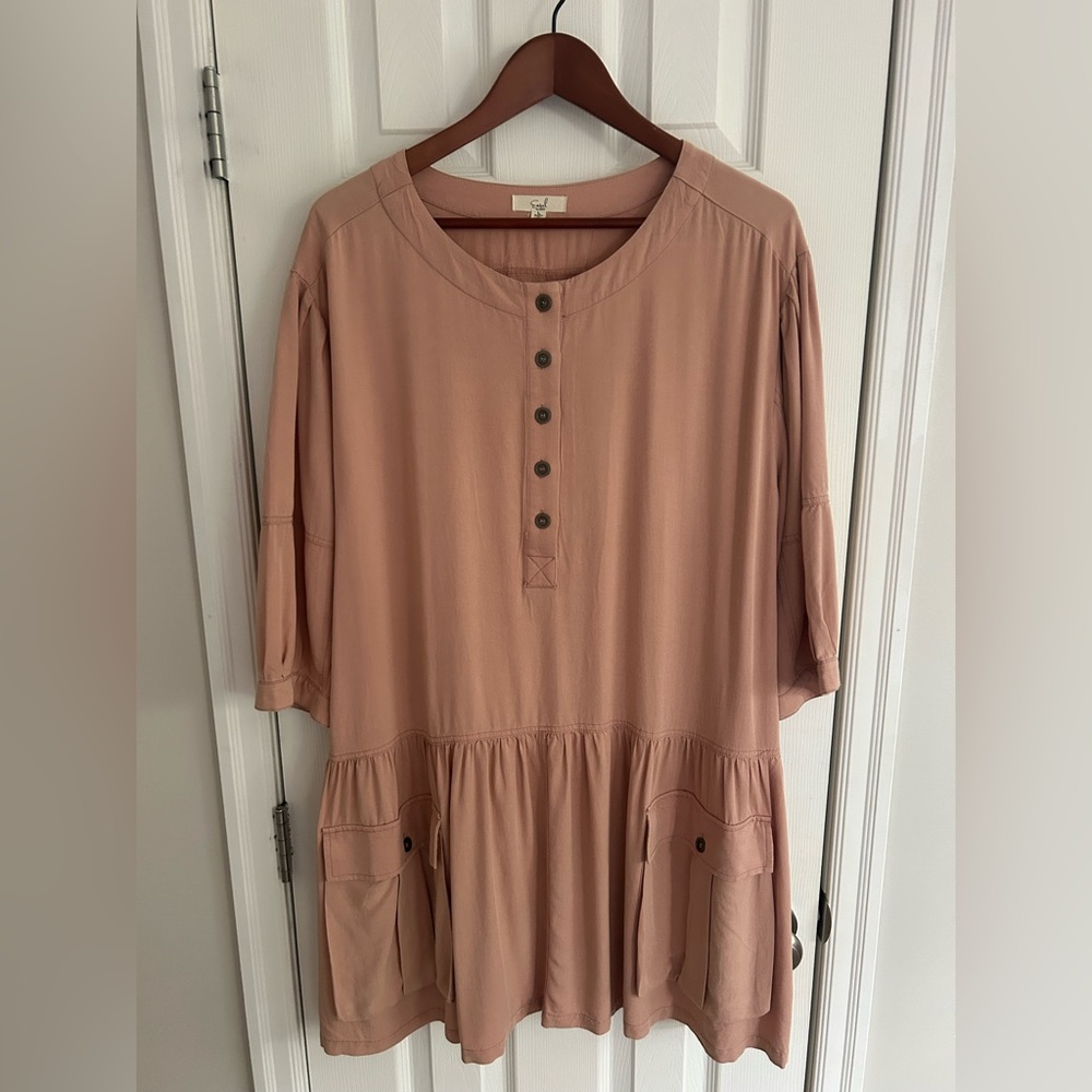 Easel Dress in Dusty Rose